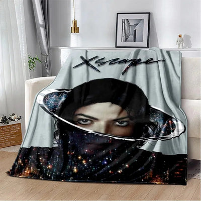 Michael Jackson retro printed  HD Blanket Soft Throw Blanket for Home Bedroom Bed Sofa Travel Office Solid Cover Blanket  Adults