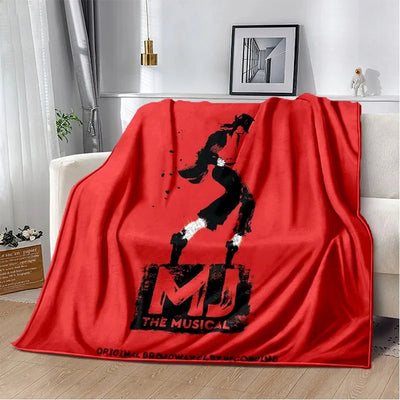Michael Jackson retro printed  HD Blanket Soft Throw Blanket for Home Bedroom Bed Sofa Travel Office Solid Cover Blanket  Adults