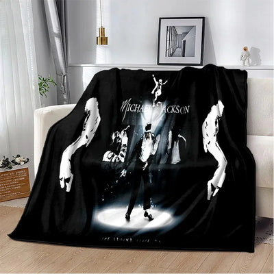 Michael Jackson retro printed  HD Blanket Soft Throw Blanket for Home Bedroom Bed Sofa Travel Office Solid Cover Blanket  Adults