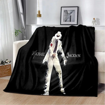Michael Jackson retro printed  HD Blanket Soft Throw Blanket for Home Bedroom Bed Sofa Travel Office Solid Cover Blanket  Adults